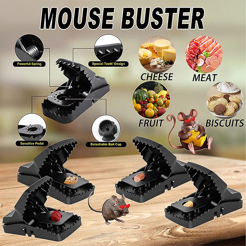 Heavy-Duty Black Mouse Trap ๐ญ๐ฅ | Safe, Reusable & Powerful Grip